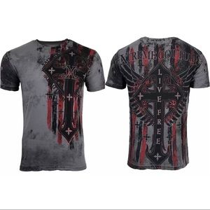 XTREME COUTURE by AFFLICTION Men's T-Shirt LIBERTY CRUSADE Biker